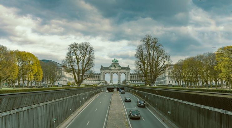 Straße in Belgien