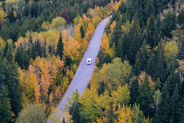 Campervan on the road