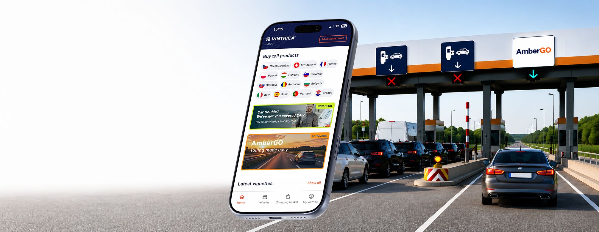 AmberGO na A1 v Poľsku s aplikáciou vintrica
